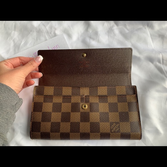 Louis Vuitton Damier Ebene Sarah Long Wallet - Picture 7 of 8